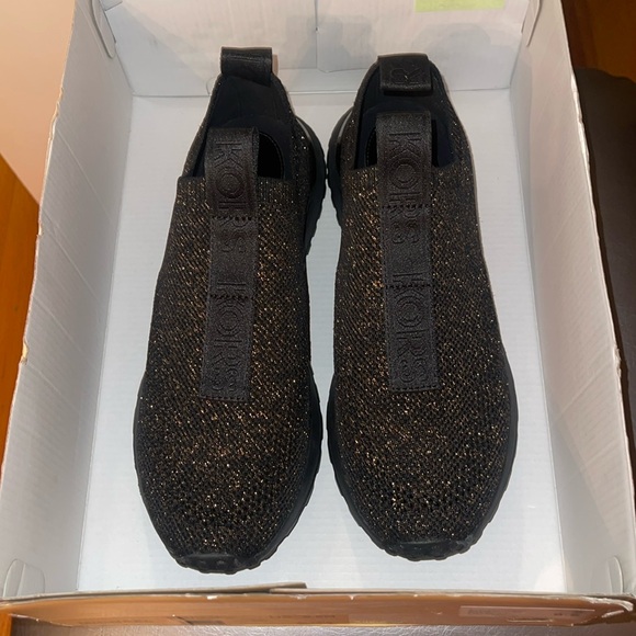 Michael Kors Shoes - Michael Kors Bodie Slip-ons Black/Bronze Sneakers (No Box Lid/Packing )